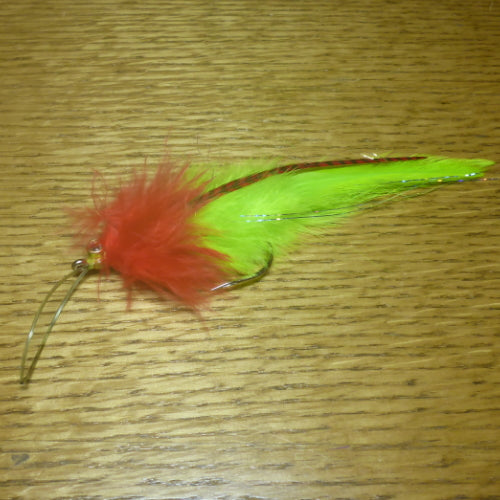 Ozzy Native Flies Cod Snack – Chartreuse AVAILABLE AT TROUTLORE FLY TYING STORE AUSTRALIA