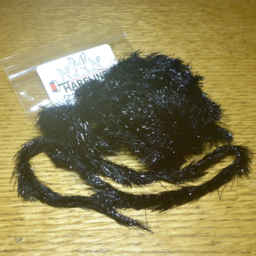 Hareline Chockletts Finesse Body Chenille - Black - Troutlore Fly Tying Store Australia