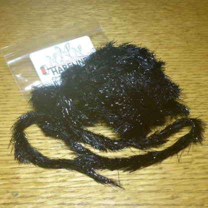 Hareline Chockletts Finesse Body Chenille - Black - Troutlore Fly Tying Store Australia