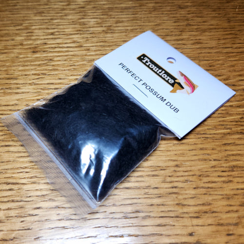 Troutlore Perfect Possum Dub - Stonefly Black - Troutlore Fly Tying Dubbing Available In Australia