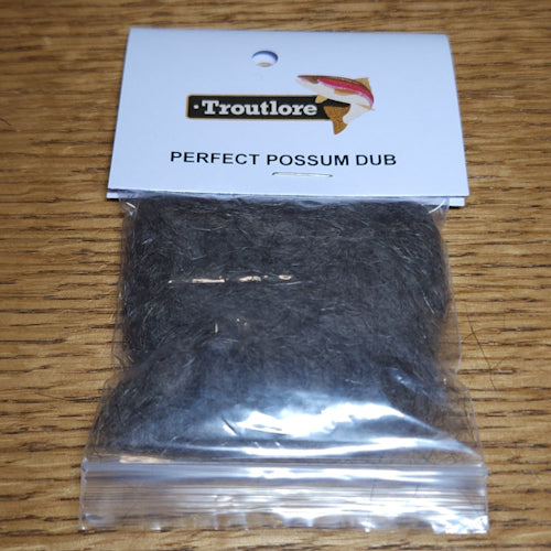 Troutlore Perfect Possum Dub - Natiral Grey - Troutlore Fly Tying Supplies Australia