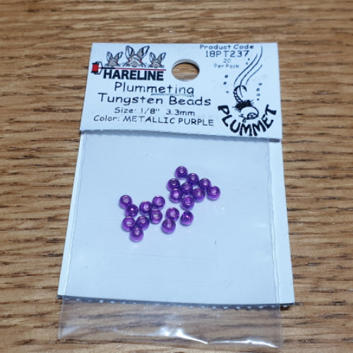 Hareline Plummeting Tungsten Beads Metallic Purple – 20 Pcs