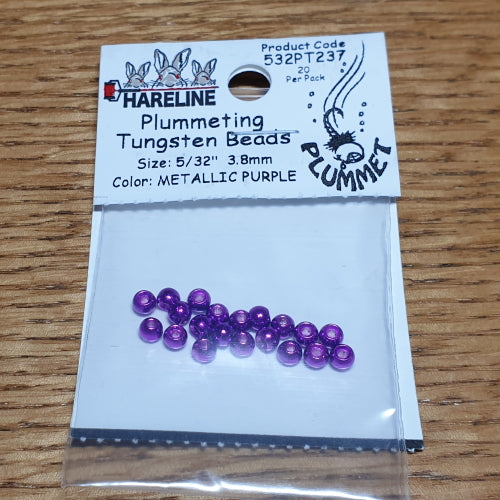 Hareline Plummeting Tungsten Beads Metallic Purple – 20 Pcs