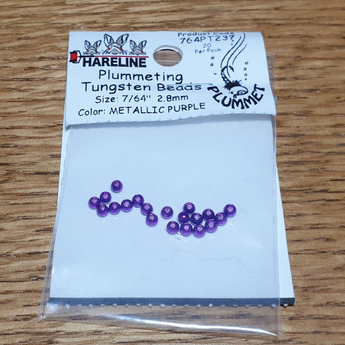 Hareline Plummeting Tungsten Beads Metallic Purple – 20 Pcs