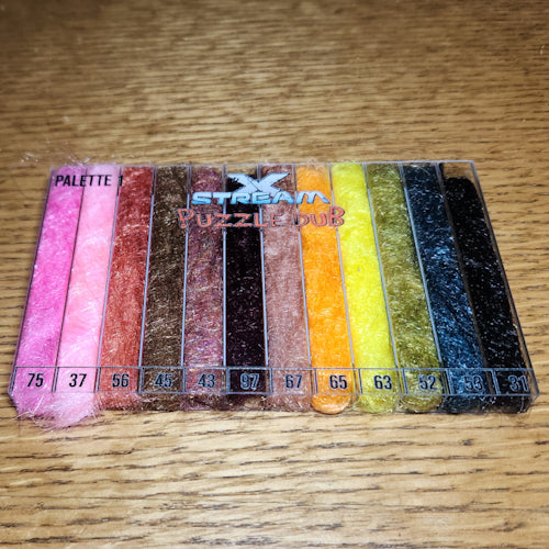 XStream Puzzle Dub - Dubbing Palette 1 - Troutlore Fly Tying Store and Fly Shop Australia