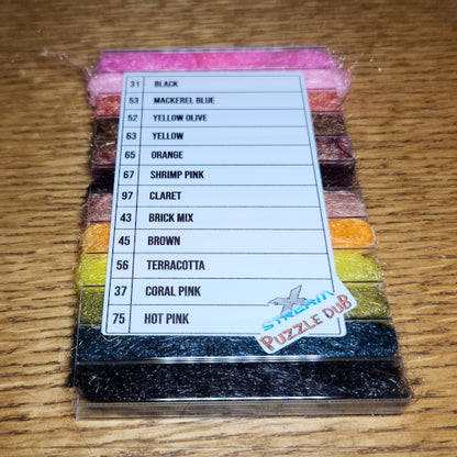 XStream Puzzle Dub - Dubbing Palette 1 - Troutlore Fly Tying Store and Fly Shop Australia