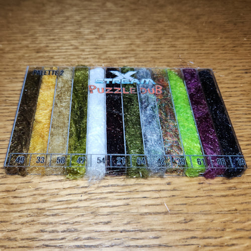 XStream Puzzle Dub - Dubbing Palette 2 - Troutlore Fly Tying Store and Fly Shop Australia