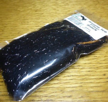 Hareline Ripple Ice Fibers - Black - Troutlore Fly Tying Materials Australia