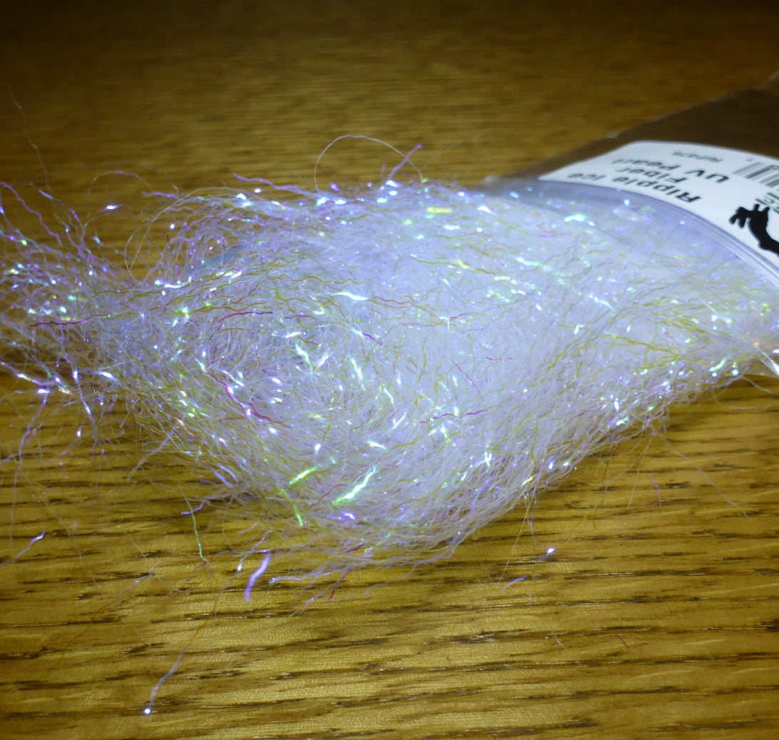 Hareline Ripple Ice Fiber | Fly Tying Flash Material | 29 Colors | 3\"-4\" Fibers For Baitfish
