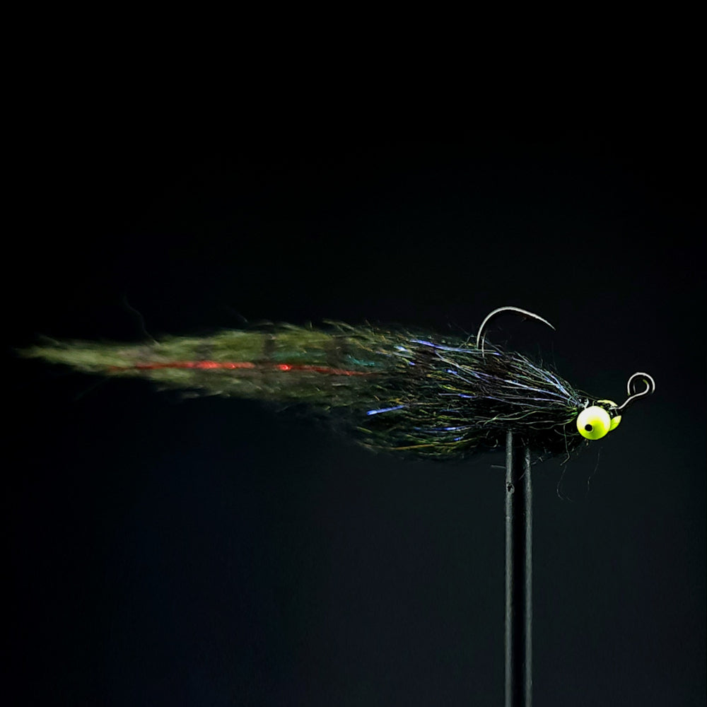 Simon's Bream Leech by Rivulet Flyfishing - Black & Olive - Troutlore Fly Tying Store Australia