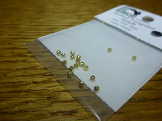 Hareline Slotted Tungsten Beads Gold – 20 Pcs