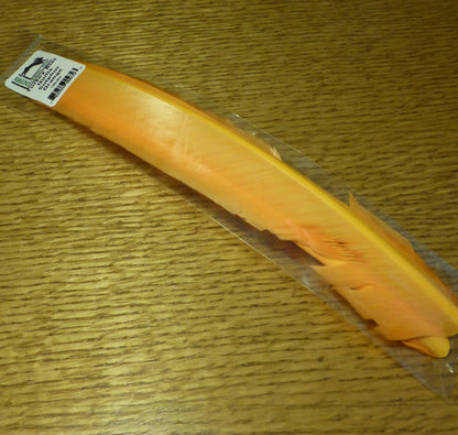 Hareline Turkey Biot Quills Sulphur Orange - Troutlore Fly Tying Supplies Australia