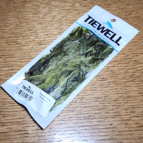 Tiewell Emu Feathers - Olive - Troutlore Fly Tying Specialist Australia