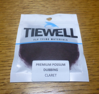 Tiewell Premium Possum Dubbing Claret - Troutlore Fly Tying Shop Australia