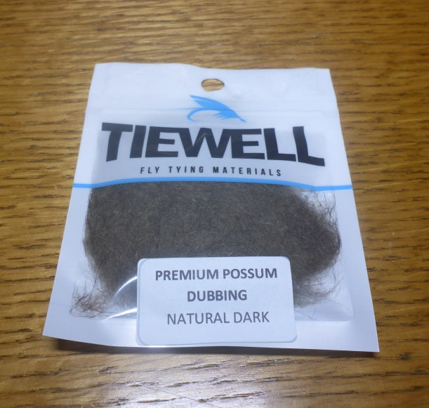 Tiewell Premium Possum Dubbing Natural Dark - Troutlore Fly Tying Shop Australia