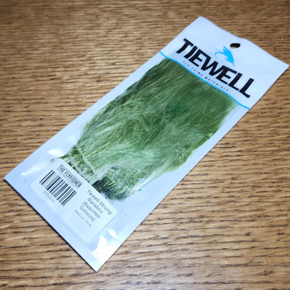 Tiewell Strung Marabou Feathers - Medium Olive - Troutlore Fly Tying Materials Australia