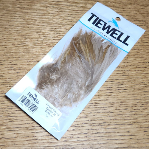 Tiewell Strung Saddle Hackle 5-7 Inch Tan - Troutlore Fly Tying Shop Australia
