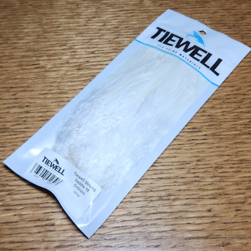 Tiewell Strung Saddle Hackle 5-7 Inch White - Troutlore Fly Tying Specialist Store Australia