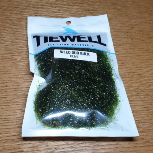 Tiewell Weed Dubbing - Olive BULK PACK 10g - Troutlore Fly Tying Store Australia