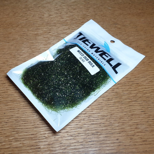 Tiewell Weed Dubbing - Olive BULK PACK 10g - Troutlore Fly Tying Store Australia
