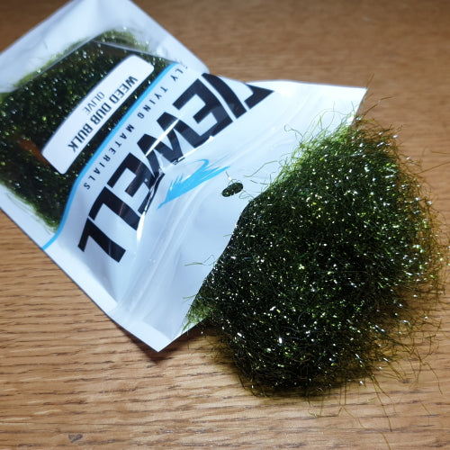 Tiewell Weed Dubbing - Olive BULK PACK 10g - Troutlore Fly Tying Store Australia