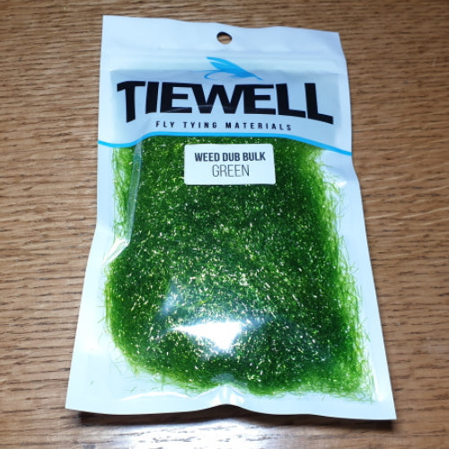 Tiewell Weed Dubbing - Green BULK PACK 10g - Troutlore Fly Tying Supplies Austraila