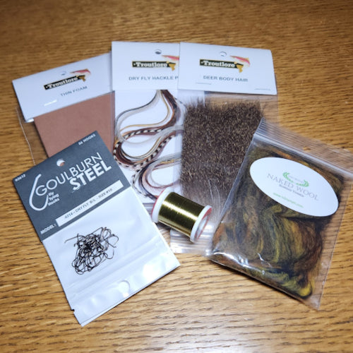 Starter Dry Fly ‘TieYourOwn’ Kit - Troutlore Fly Tying Shop Australia
