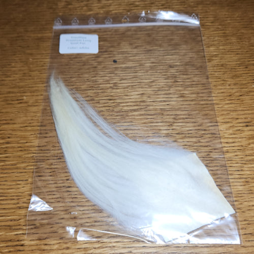 Troutline Premium Long Goat Fur - White - Troutlore Fly Tying Shop Australia