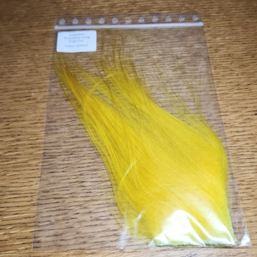 Troutline Premium Long Goat Fur - Yellow - Troutlore Fly Tying Supplies Australia