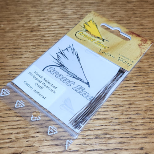 Troutline Stripped Peacock Quills - Natural - Troutlore Fly Tying Shop Australia
