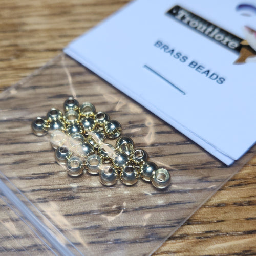 Brass Beads Gold – 25 Pcs - Troutlore Fly Tying Store Australia