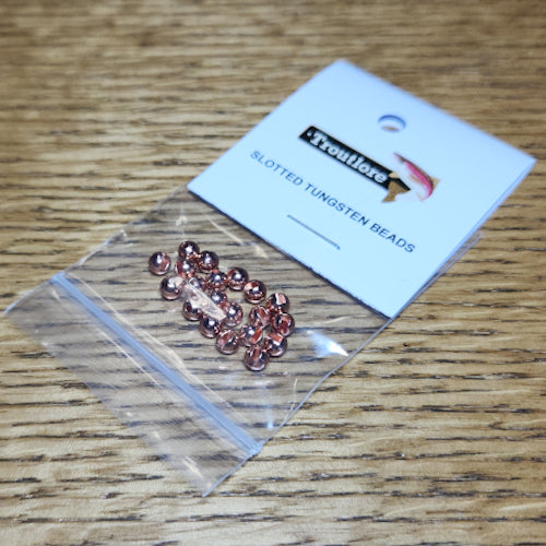 Slotted Tungsten Beads Copper – 20 Pcs - Troutlore Fly Tying Store Australia