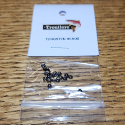 Tungsten Beads Black – 20 Pcs - Troutlore Fly Tying Supplies Australia