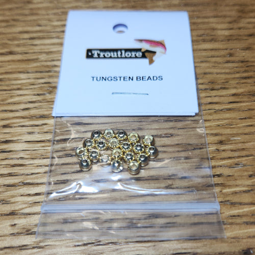 Tungsten Beads Gold – 20 Pcs - Troutlore Fly Tying Shop Australia