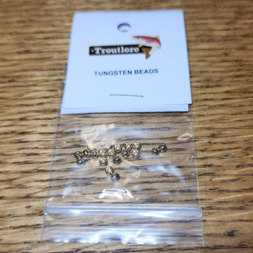 Tungsten Beads Gold – 20 Pcs - Troutlore Fly Tying Shop Australia