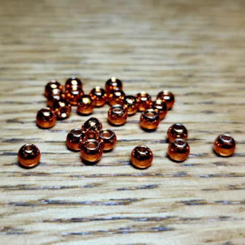 Tungsten Beads Metallic Orange – 25 Pcs - Troutlore Fly Tying Supplies Australia