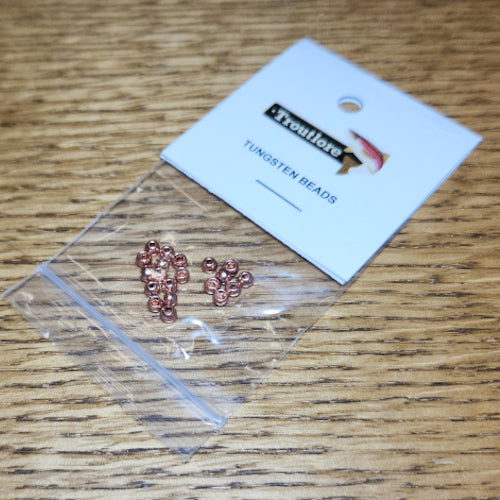 Tungsten Beads Copper – 20 Pcs - Troutlore Fly Tying Supplies Australia