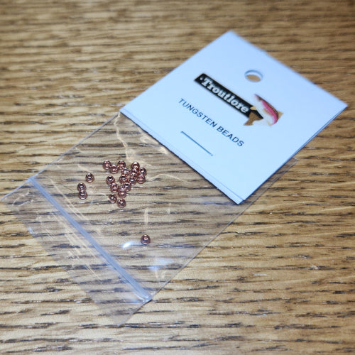 Tungsten Beads Copper – 20 Pcs - Troutlore Fly Tying Supplies Australia