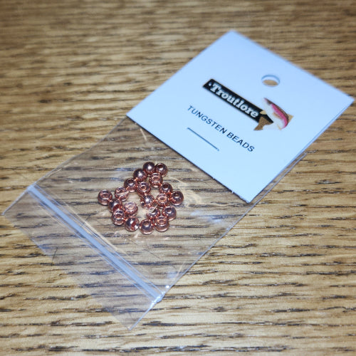 Tungsten Beads Copper – 20 Pcs - Troutlore Fly Tying Supplies Australia