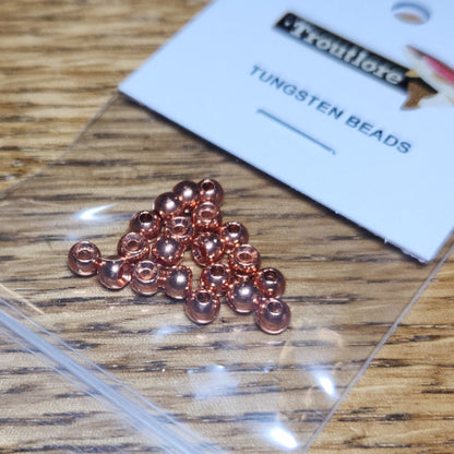 Tungsten Beads Copper – 20 Pcs - Troutlore Fly Tying Supplies Australia
