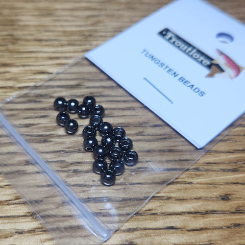 Tungsten Beads Black – 20 Pcs - Troutlore Fly Tying Supplies Australia