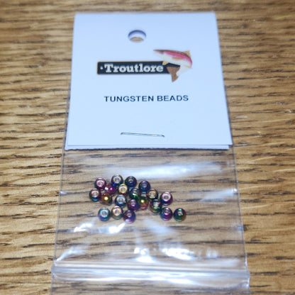 Tungsten Beads Rainbow – 20 Pcs - Troutlore Fly Tying Materials Australia