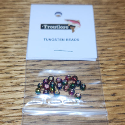 Tungsten Beads Rainbow – 20 Pcs - Troutlore Fly Tying Materials Australia