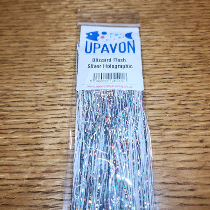 Upavon Apex Predator Blizzard Flash - Silver Holographic - Troutlore Fly Tying Store Australia