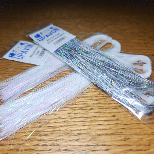 Upavon Apex Predator Blizzard Flash - Pearl - Troutlore Fly Tying Australia