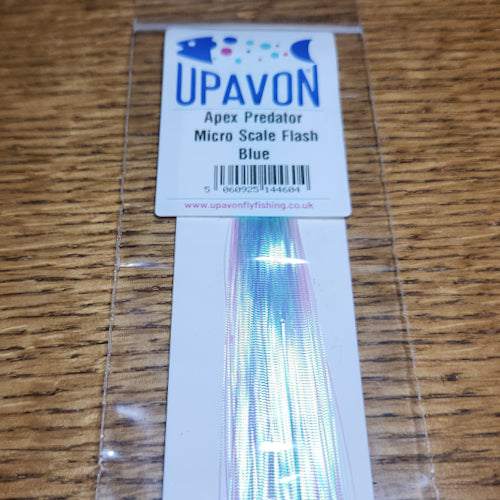 Upavon Apex Predator Micro Scale Flash - Blue - Troutlore Fly Tying Specialist Store Australia