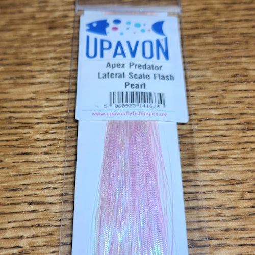 Upavon Apex Predator Micro Scale Flash - Pearl - Troutlore Fly Tying hop Australia