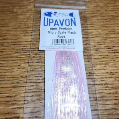 Upavon Apex Predator Micro Scale Flash - Rose - Troutlore Fly Tying Store Australia