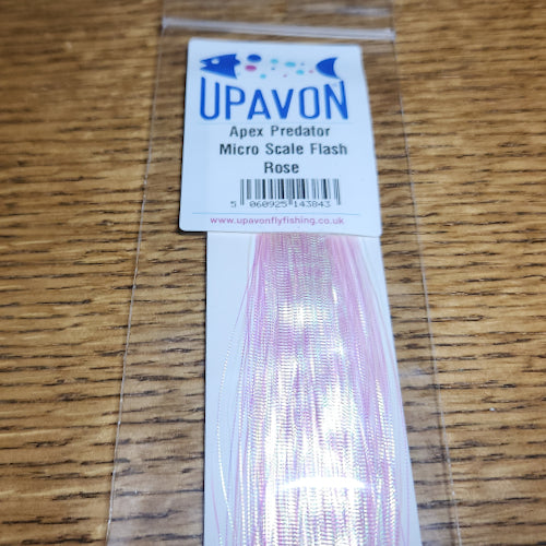 Upavon Apex Predator Micro Scale Flash - Rose - Troutlore Fly Tying Store Australia