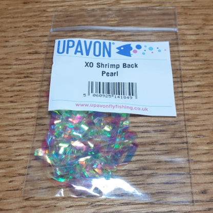 Upavon XO Shrimp Back – Pearl - Troutlore Fly Tying Materials Australia
